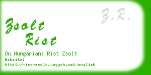 zsolt rist business card
